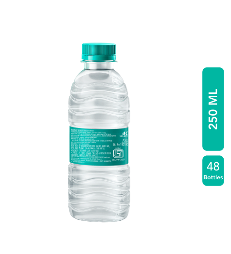 label on Bisleri 250 ML Packaged Drinking Water